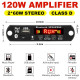 FM transzmitter, 2X60 W-os erősítő Bluetooth 5.0 multimédia lejátszó. USB, MP3, TF kártyahely USB, FM mikrofon