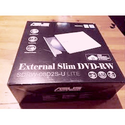 Asus External Slim DVD-RW USB 2.0 Fehér/Fekete színben, Új originált csomagolású termék.